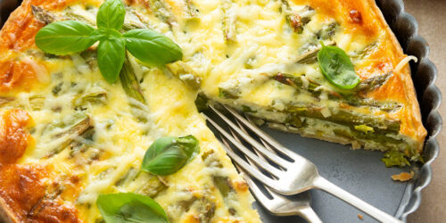 Asparagus, Basil & Pecorino Tart